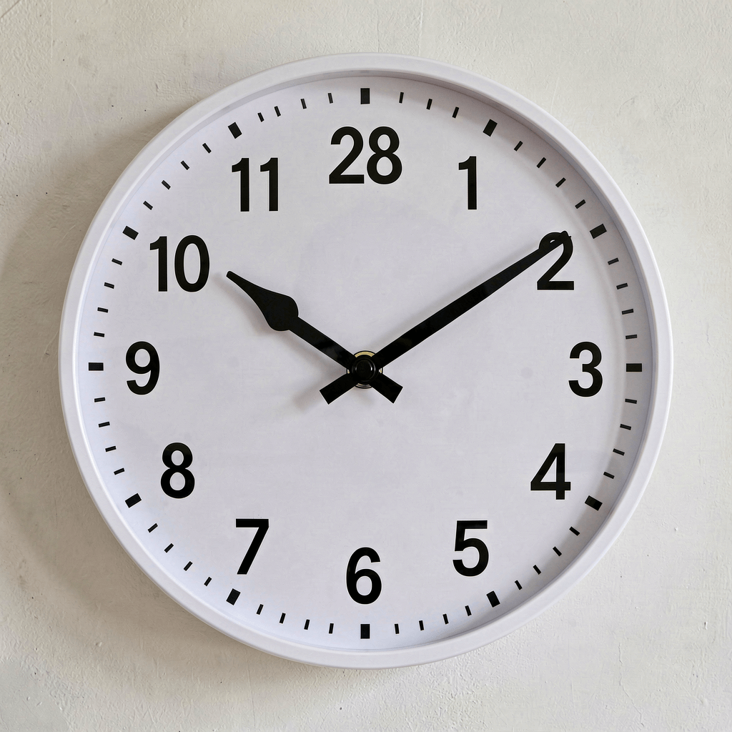 Eine Uhr mit 28 Stunden