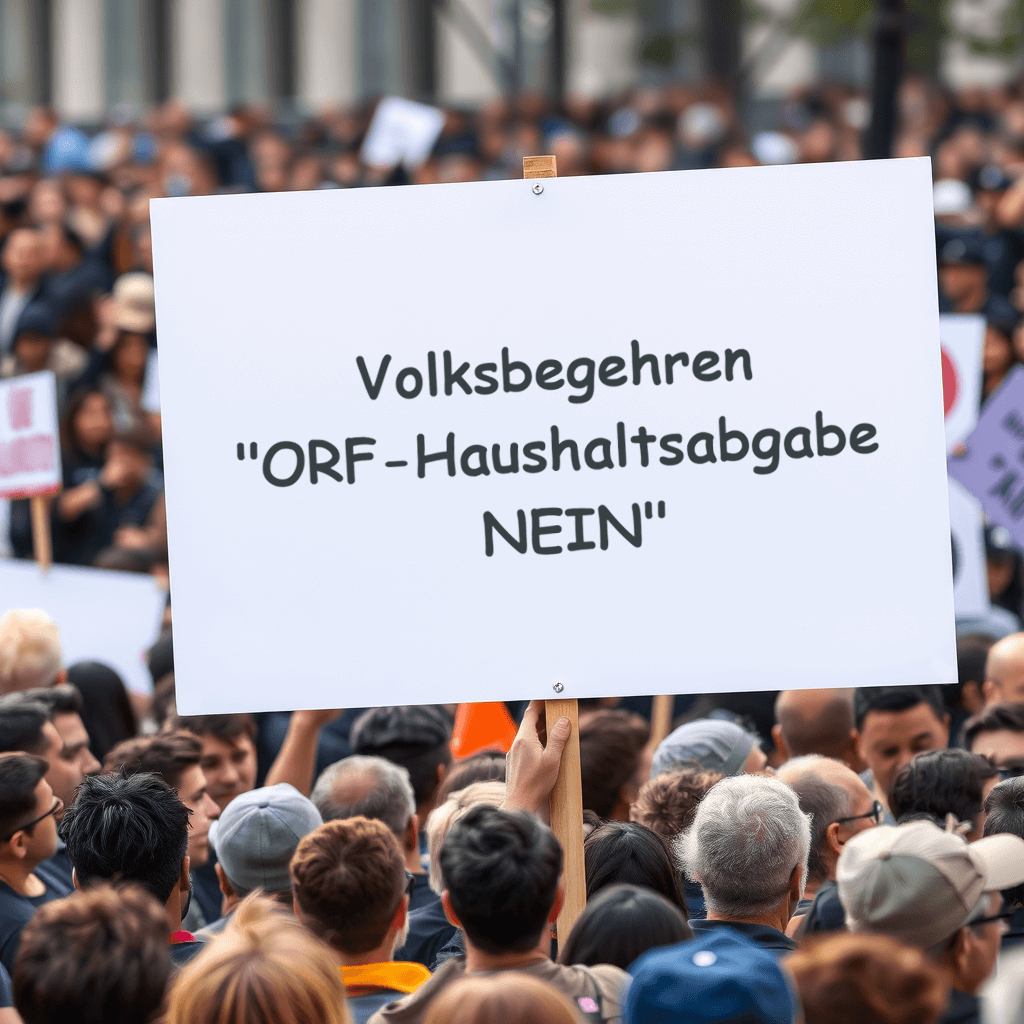 Eine große Menschenmenge fordert ein Volksbegehren