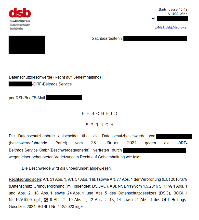 Datenschutzbeschwerde II gegen die OBS Seite 5