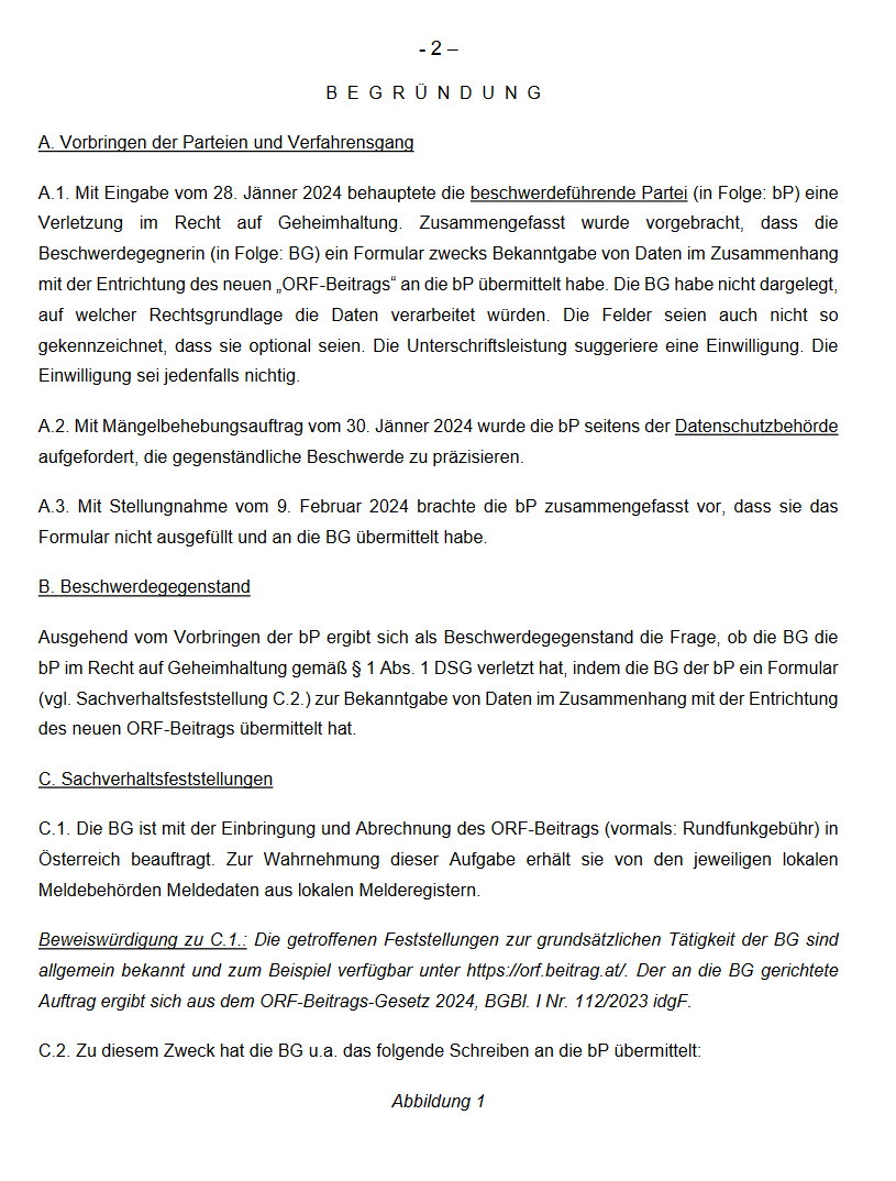 Datenschutzbeschwerde II gegen die OBS Seite 6