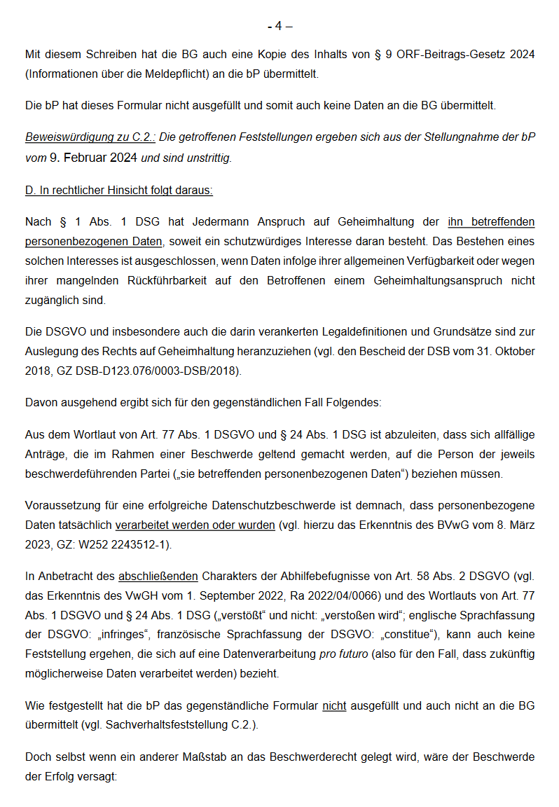 Datenschutzbeschwerde II gegen die OBS Seite 8